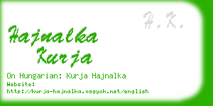 hajnalka kurja business card